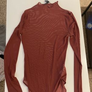Sheer Maroon bodysuit